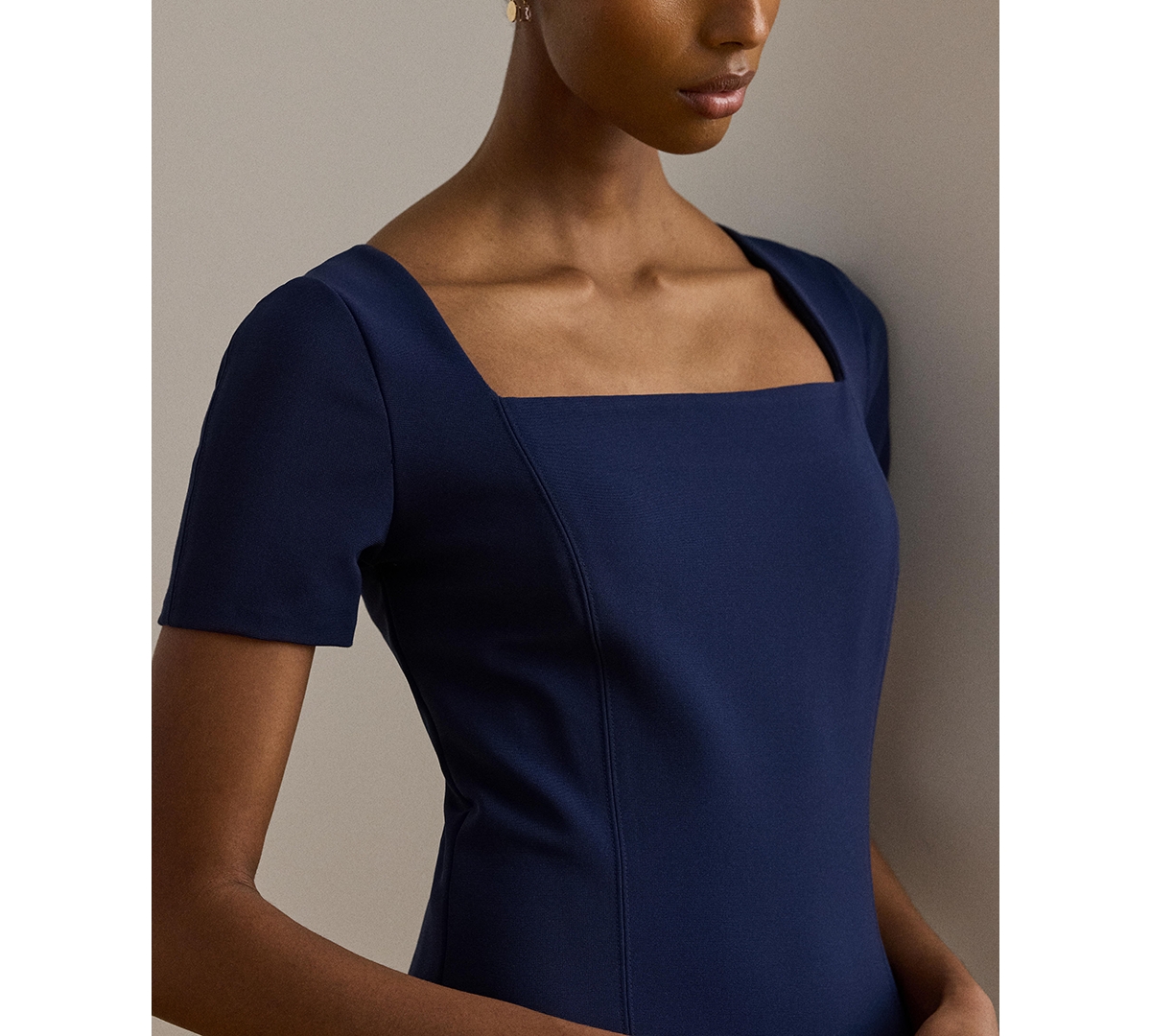 Lauren Ralph Women's Faille Short-Sleeve Cocktail Dress