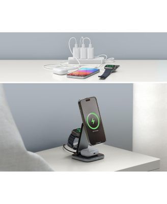 3-In-1 Foldable Qi2 Wireless Charging Stand, Space Gray