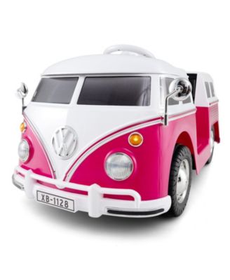 12V Ride On Car Licensed Volkswagen Ride-on Bus with Cup Holder and LED Headlights for 3+ Years
