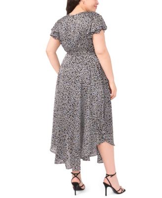 Plus Size V-Neck Midi Dress