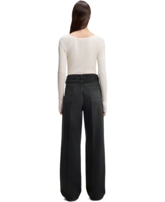 BOSS by Women's Rigid Denim Boyfriend-Fit Jeans