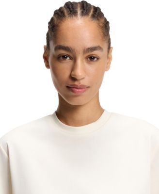 BOSS by Women's Mercerized Cotton Relaxed-Fit T-Shirt