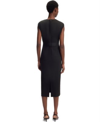 BOSS by Women's Waistband Detail Stretch-Jersey Dress