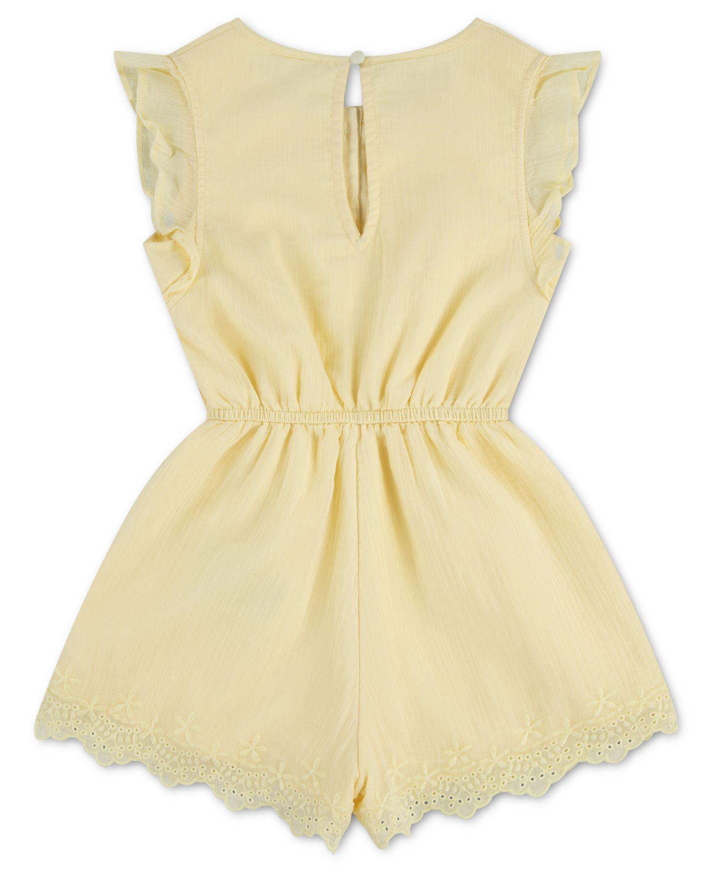 Комбинезон abercrombie kids Flutter-Sleeve Round Neck Eyelet Romper для девочек, цвет: Anise Flower — фото 2