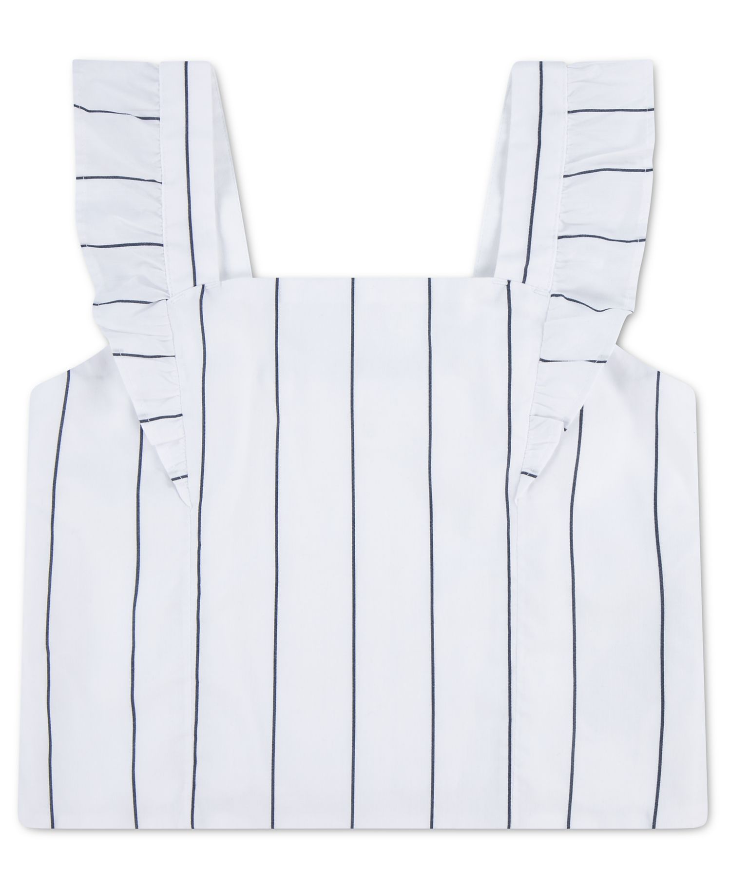 Girls' Flutter-Sleeve Square Neck Top