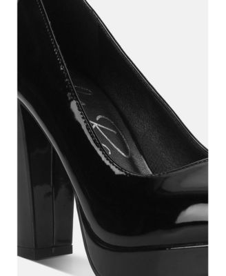 Womens Dixie Patent Faux Leather Pump Sandals