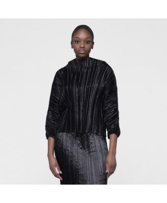 Women's Plisse Batwing Top
