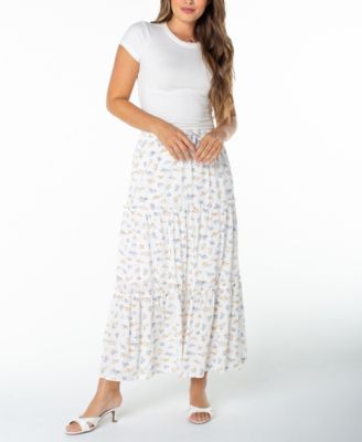 Juniors' Tiered Maxi Skirt