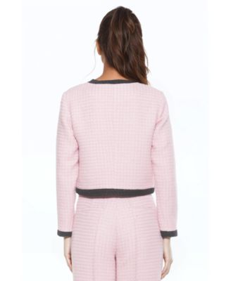 Women's Rose Tweed Crewneck Sweater Jacket