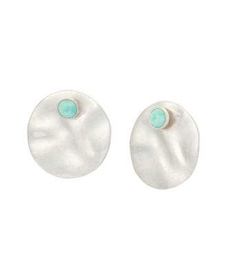Mother of Pearl Turquoise Disc Earring Jacket