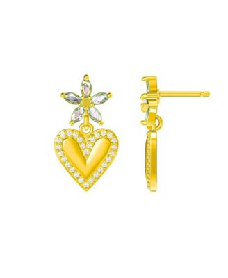 Bloom Heart Drop Earrings