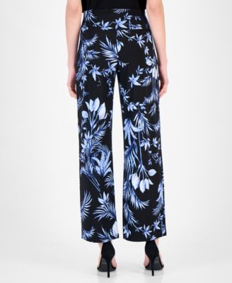Women's Printed High-Rise Wide-Leg Pants