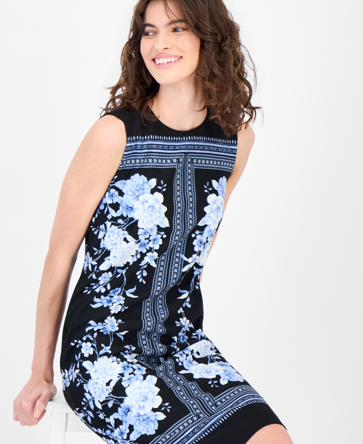 Anne Klein Women's Printed Sleeveless Sheath Dress