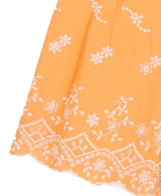 Girls' 7-16 Embroidered Eyelet Top and Shorts, 2-Piece Set