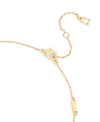 Faux Stone Signature C Mother of Pearl Pendant Necklace