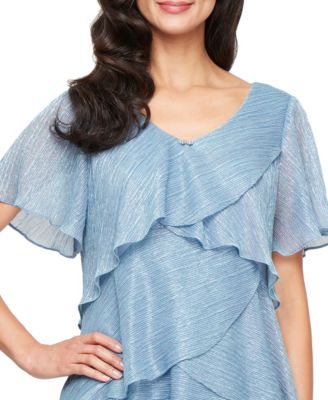 Tiered Shimmer Shift Dress