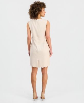 Women's Scalloped-Hem Sheath Dress