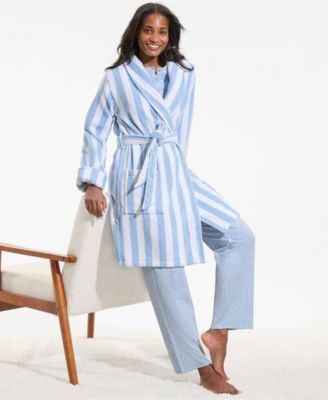 Women's Soft Terry Long Sleeve Knee Length Robe