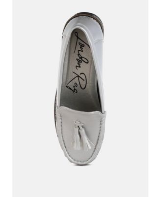Womens Larana Metallic Tassel Detail Loafers