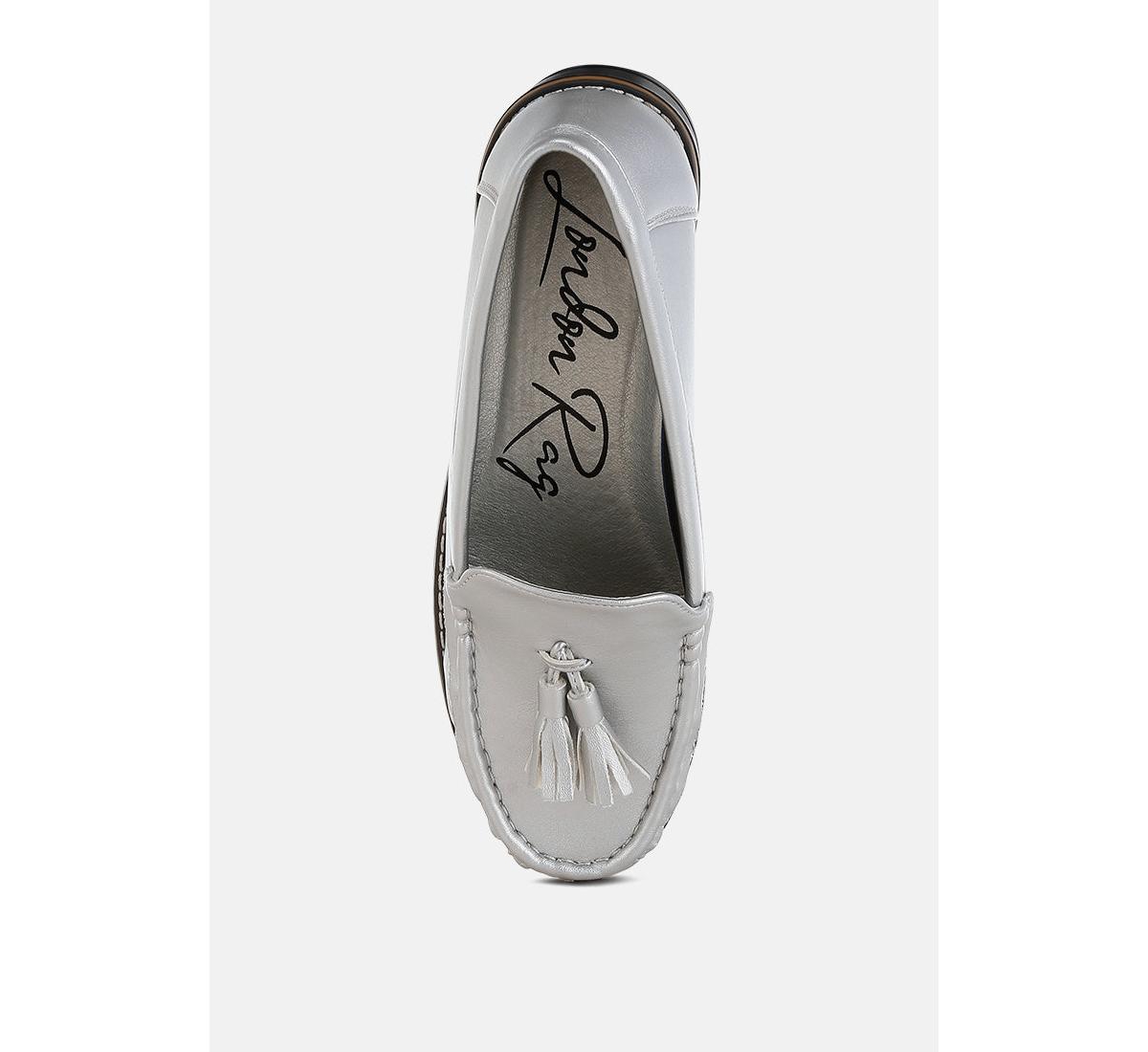 Larana Metallic Tassel Detail Loafers