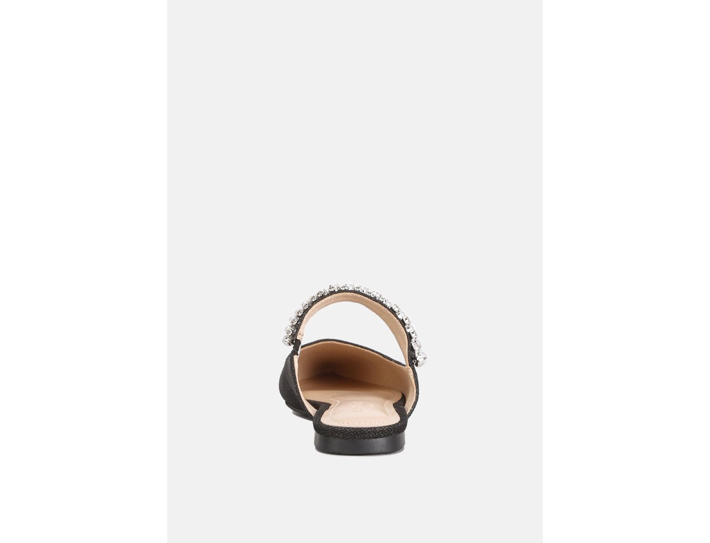Женские мюли Rag & Co Geode с жемчужным декором, цвет: Чёрный — фото 9