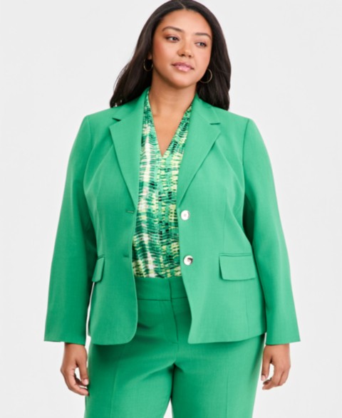 Женские Kasper Plus Size Two-Button Blazer
