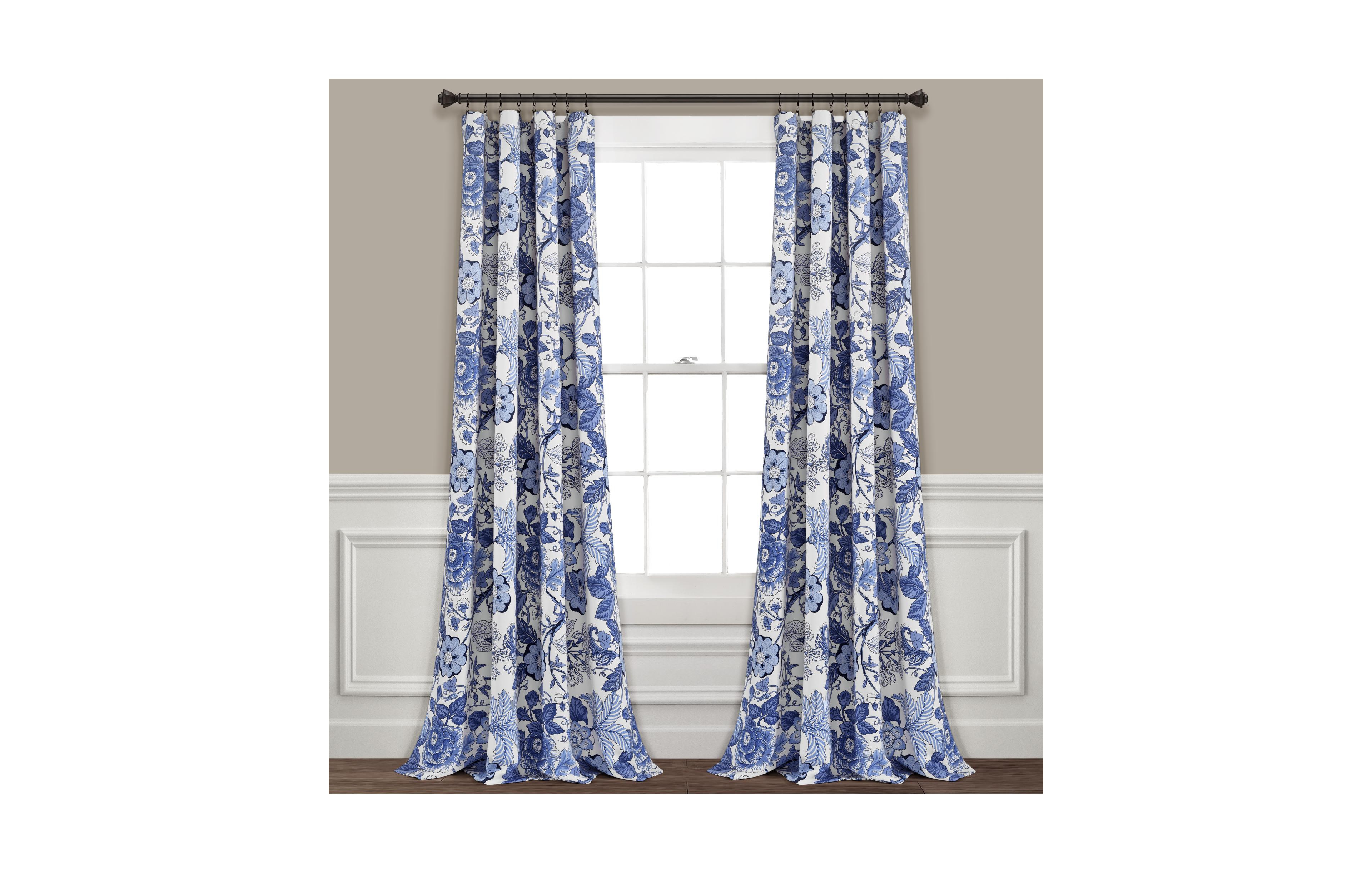 Lush Decor Sydney Light Filtering Window Curtain Panels, Pair, 52" W x 84" L