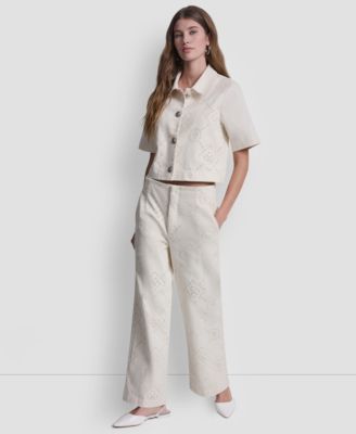 Women's High Rise Ankle Wide Leg Pants