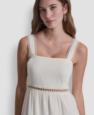 Women's Square Neck Sleeveless Maxi Dress