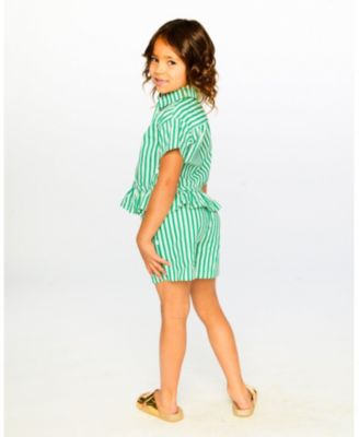 Toddler Girls Striped Shorts