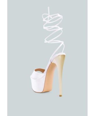 Womens Passion Fruit Dramatic Platform Lace-Up Heel Sandals