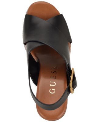 Women's Yarisel Logo-Embossed High Platform Wedge Sandals