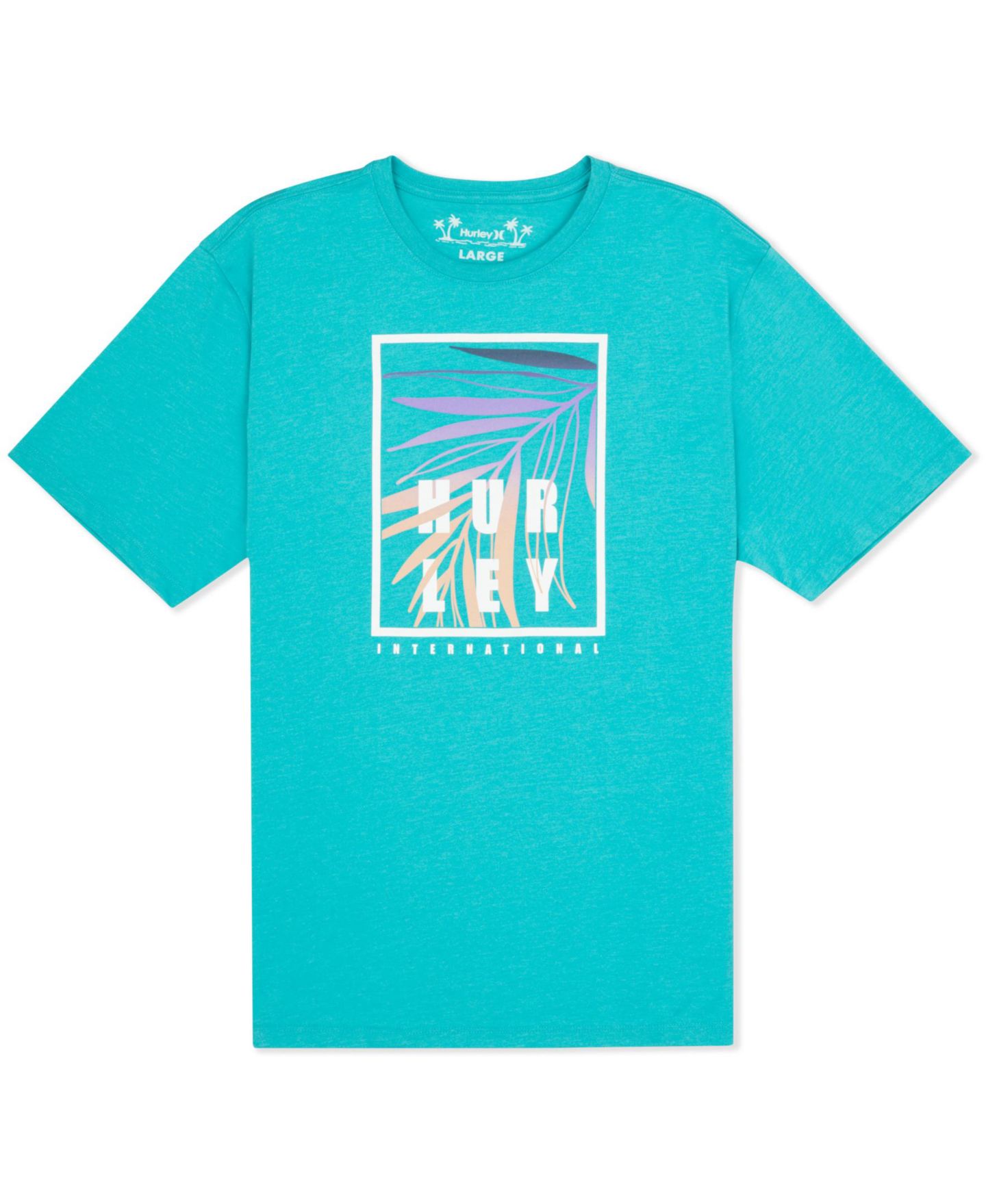 Мужская футболка Hurley Regular-Fit Round Neck, цвет: Barracuda — фото 6