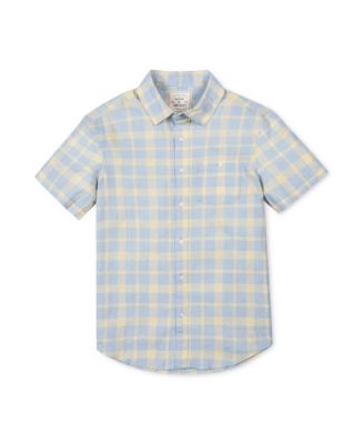 Men's Linen Short Sleeve Button Down Shirt