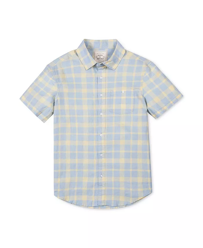 Men's Hope and Henry Linen Short Sleeve Button Down Shirt - thumbnail 5