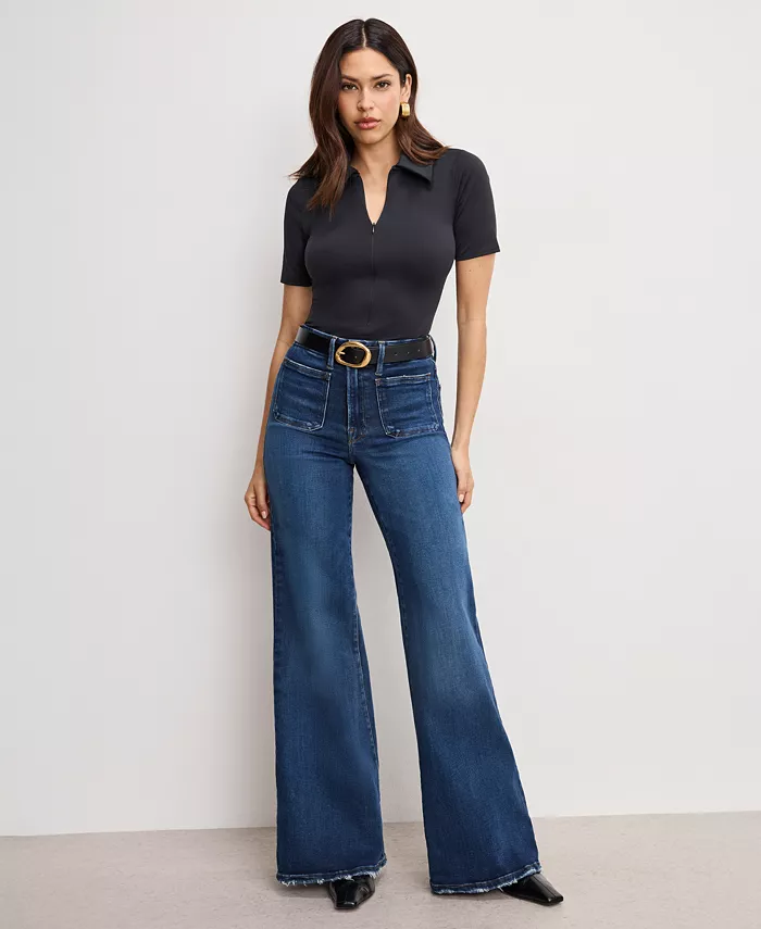 Women's Wide-Leg Palazzo Jeans - thumbnail 2