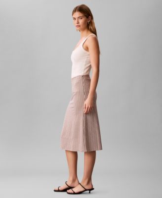 Women's Printed Midi Skirt