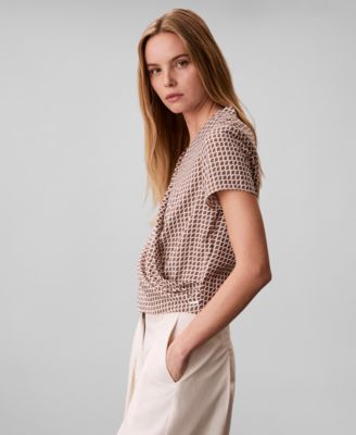 Women's Printed Wrap Top