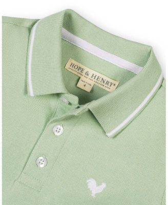 Toddler Boys Organic Short Sleeve Knit Pique Polo Shirt