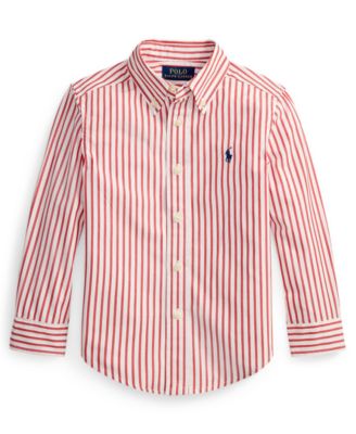 Boys' 2-7 Plaid Button-Down Poplin Shirt
