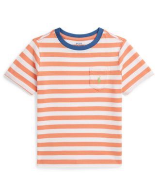 Boys' 2T-7 Striped Cotton Jersey Pocket T-Shirt