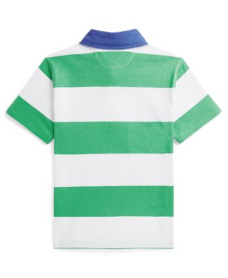 Boys' 8-20 Striped Cotton Short-Sleeve Rugby Shirt