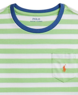 Boys' 8-20 Striped Cotton Jersey Pocket Tee