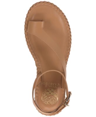 Women's Libahs Braided Toe-Loop Round Toe Flat Sandals