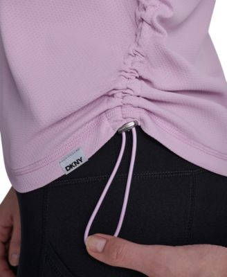 Women's Ruched Side Seams V-Neck Tech T-Shirt