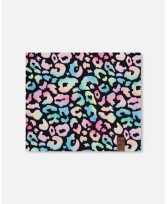 Girl Stretch Jersey Neck Tube Black Animal Print - Toddler|Child