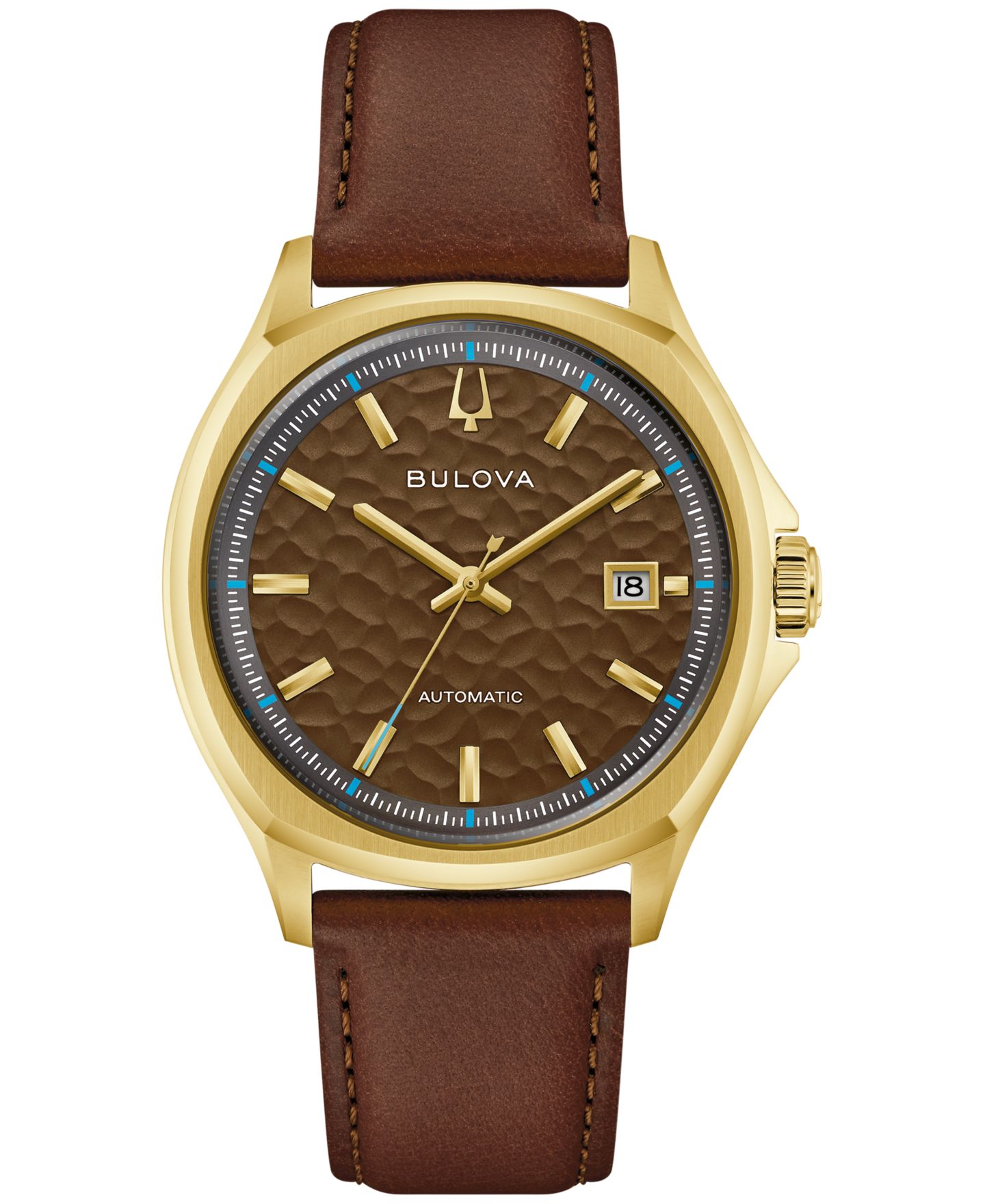 Мужские часы Bulova Tony Bennett NYC с коричневым кожаным ремешком, 32 мм — фото 1