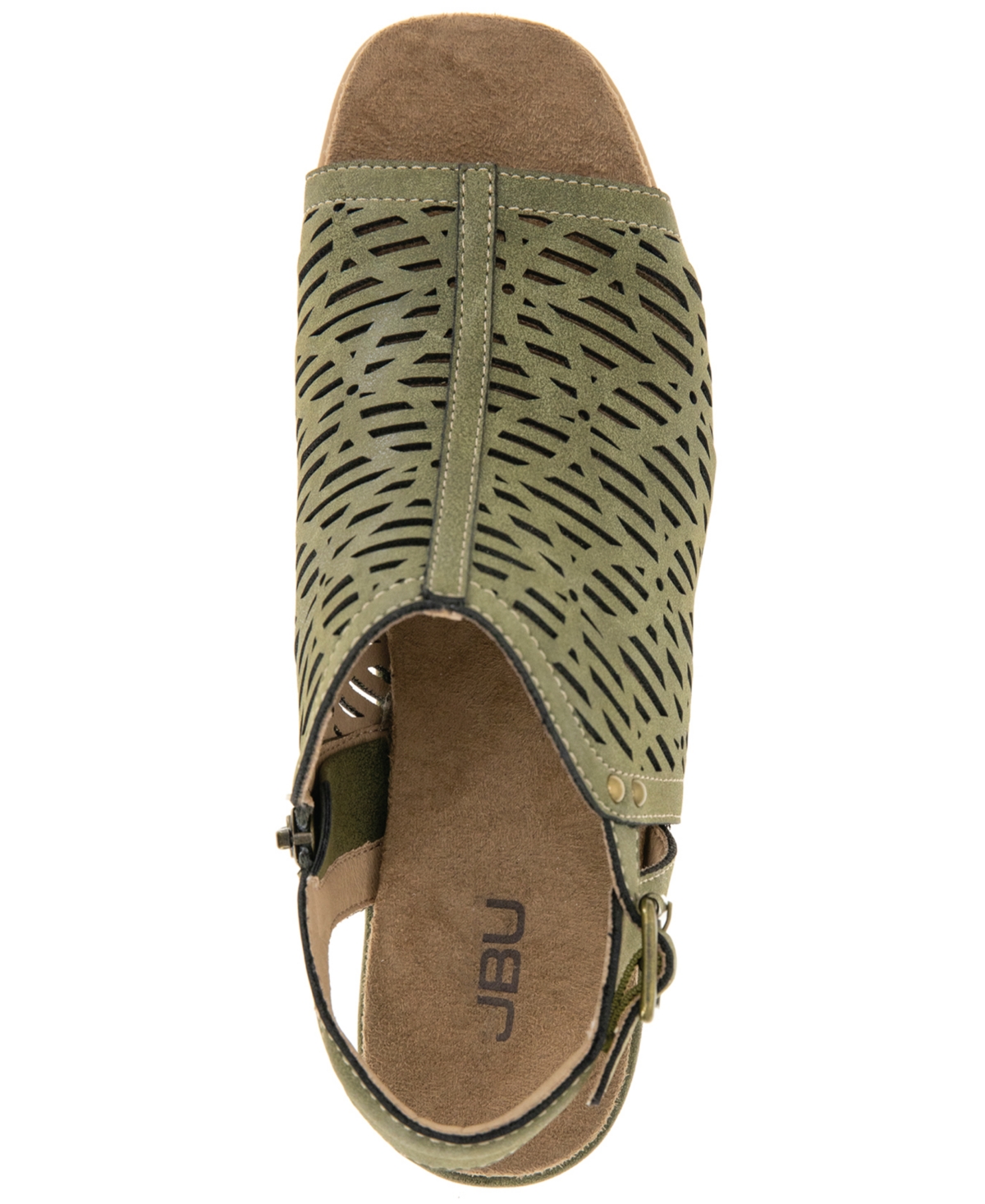 Jbu Women's Tessa Shooties Round Toe Wedge Sandals