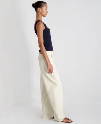 Women's Maisie Ruched Front Fitted Sweetheart Tank Top