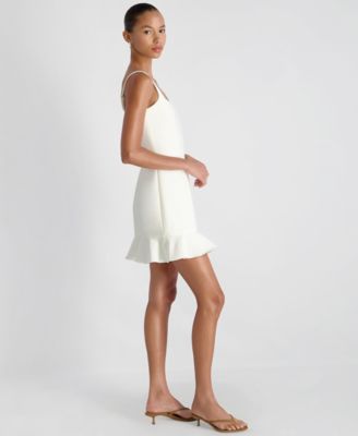 Women's Whisper Square Neck Frill Hem Mini Dress